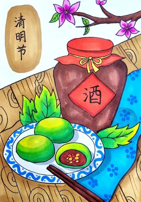 清明节的画怎么画