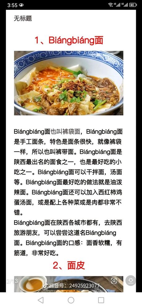 陕西biangbiang面的奥秘