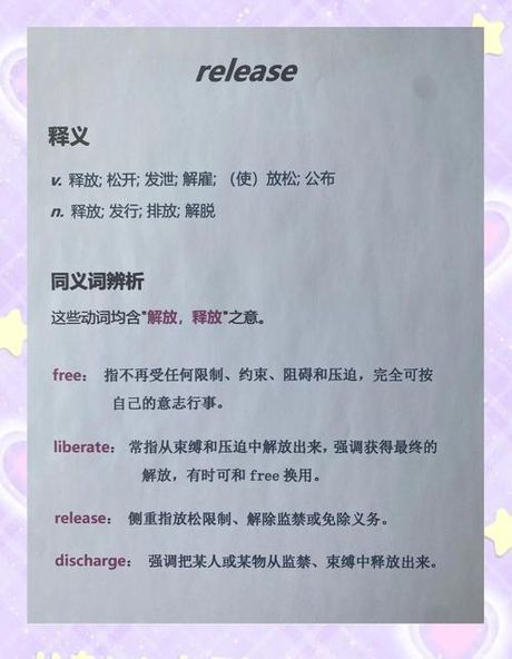 release是什么意思中文翻译，Release中文翻译与多重含义解析