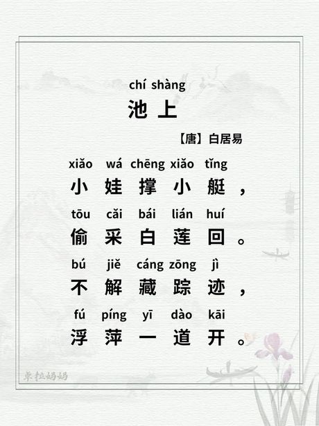 池上的意思