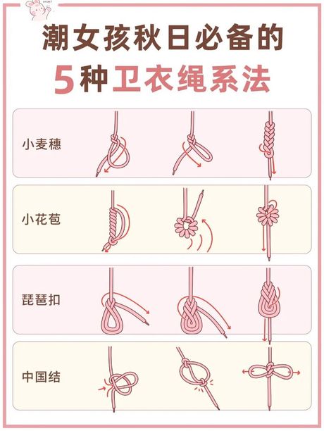 帽衫绳子巧系法