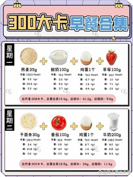 300大卡食物图鉴：热量可视化指南