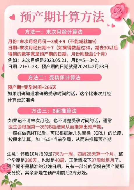 预产期怎么算：了解计算方法与注意事项