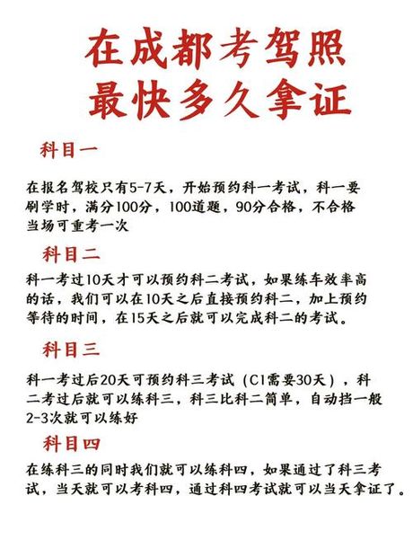 学驾照要多久？