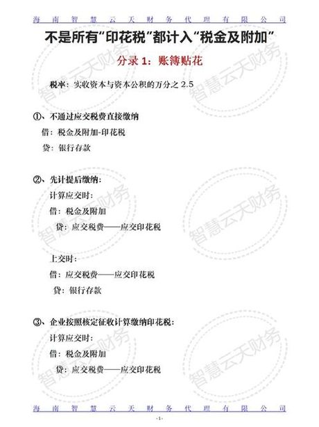 2018年印花税的会计分录方法