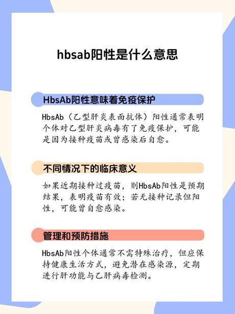 hbsab阳性是什么意思，Hbsab阳性是什么意思