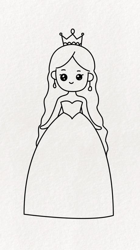 小公主的简笔画教程