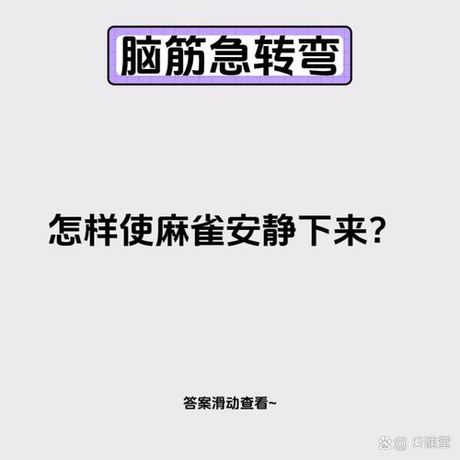 怎么让麻雀安静下来，如何让麻雀安静下来