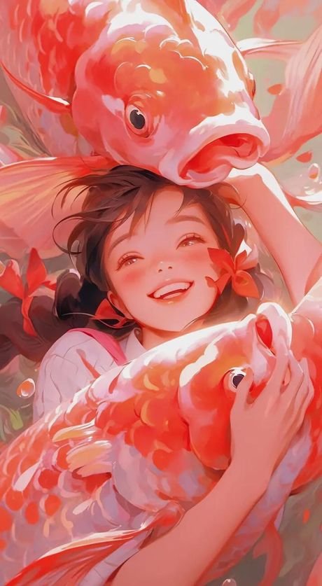 锦鲤女孩：幸运与梦想的象征