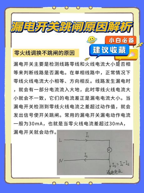 漏电开关跳闸的原因