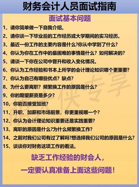 面试财务人员：关键问题与答案指南