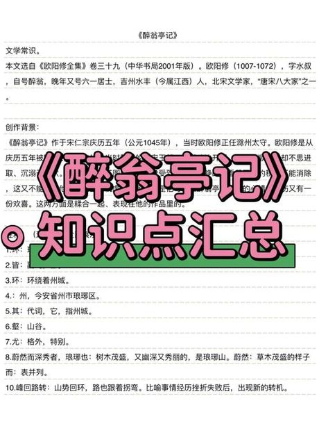 醉翁亭：历史与文学的交汇点