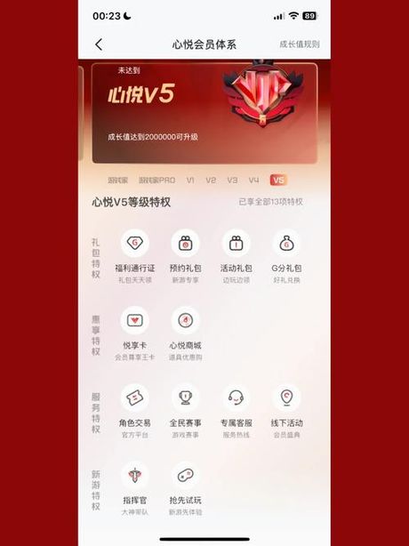 心悦会员一年扣费与成长值的关系