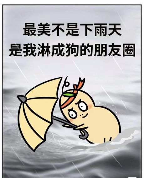 下雨天发朋友圈搞笑指南