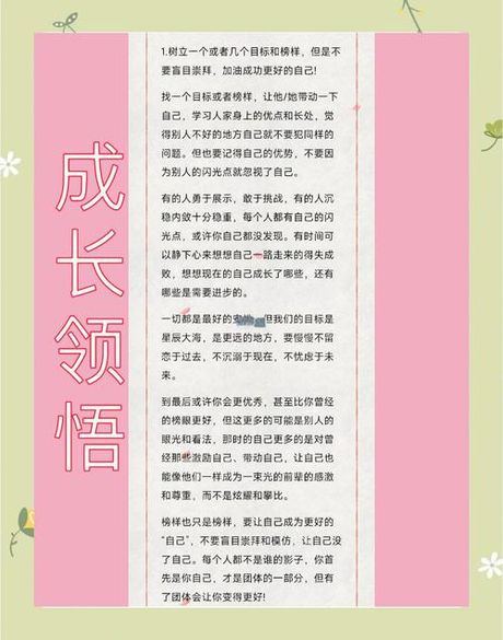 成长宣言：自我成长的指南针