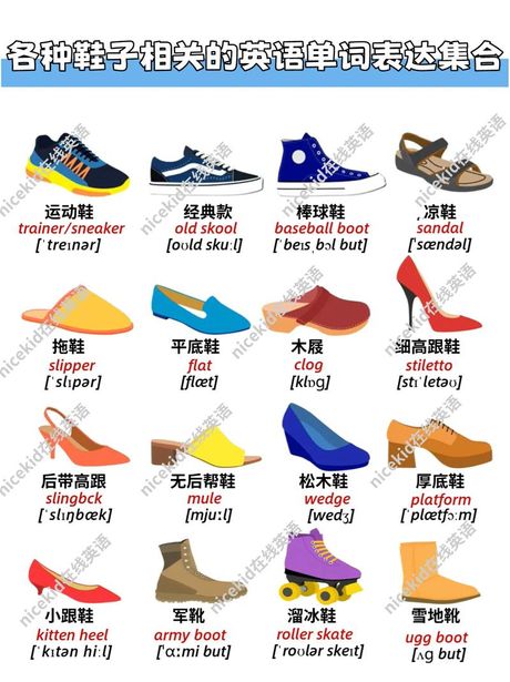 鞋的英文单词及其用法