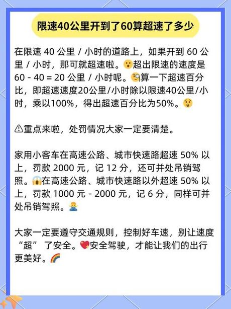 限速40多少算超速，限速40公里道路超速认定标准与处罚细则