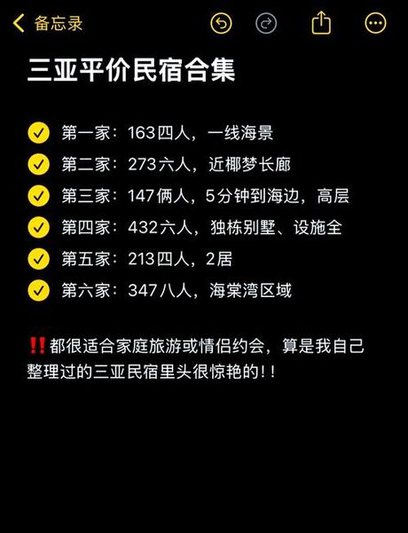 三亚民宿价格表，三亚民宿价格概览