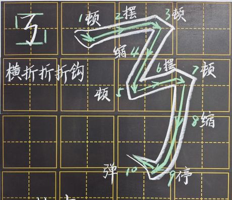 横折弯钩怎么写，横折弯钩的写法