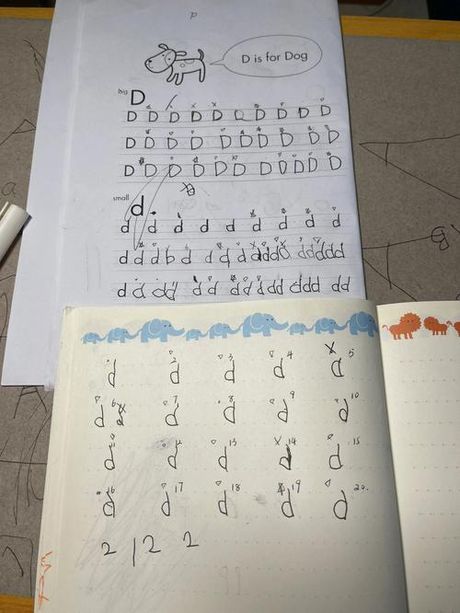 字母d的笔顺怎么写？