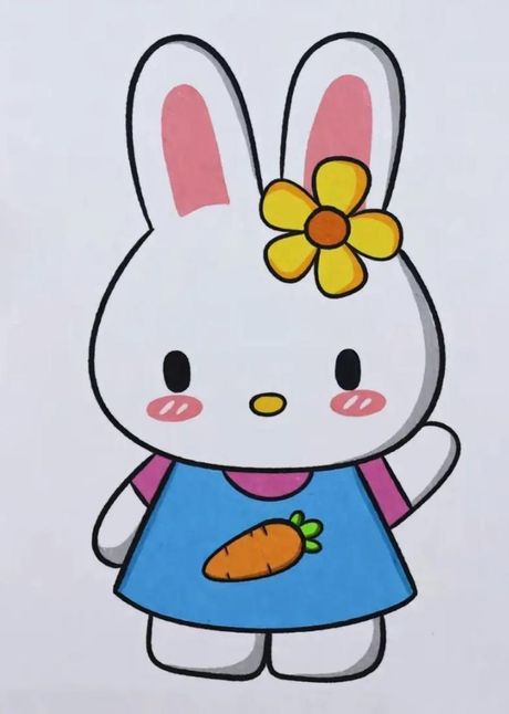 小白兔怎么画简单好看，如何画一只简单好看的小白兔