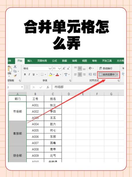 怎么合并单元格，Excel中合并单元格的多种方法