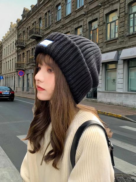 针织帽怎么戴好看