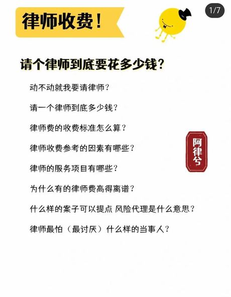 请律师要多少钱？