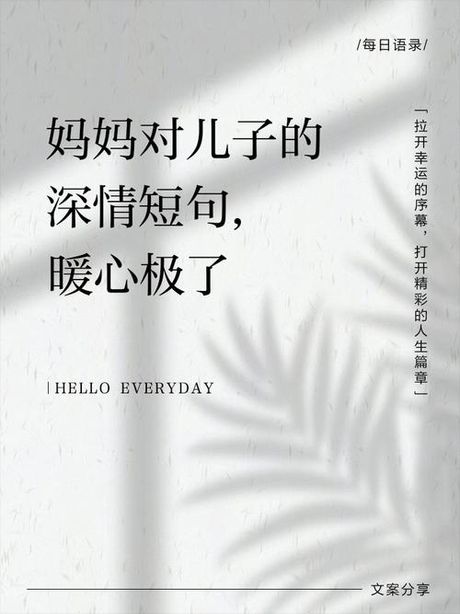 母亲对儿子的感恩：经典语句精选