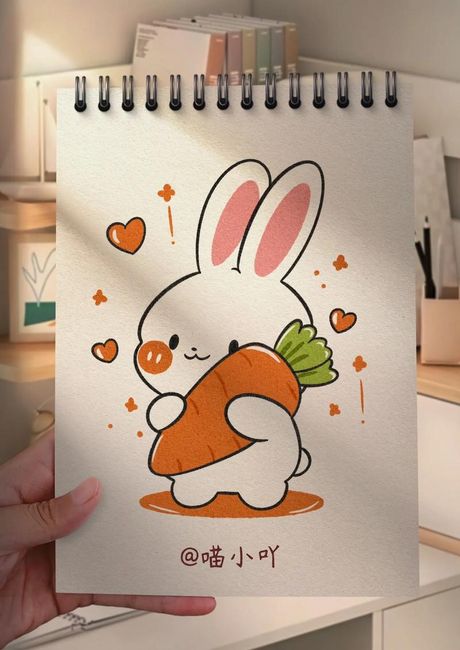 如何画一只可爱的小兔子