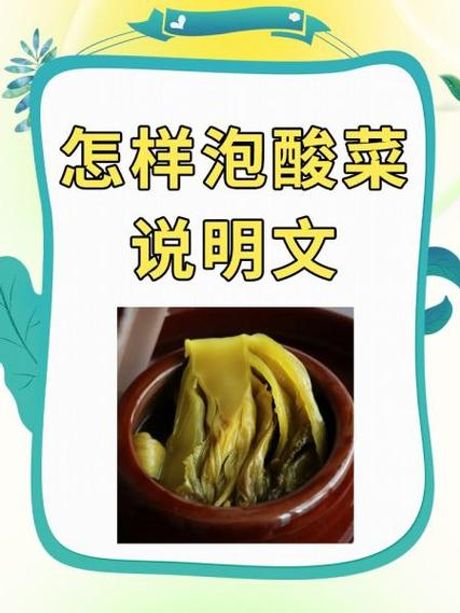 酸菜制作方法：传统与科学的完美结合